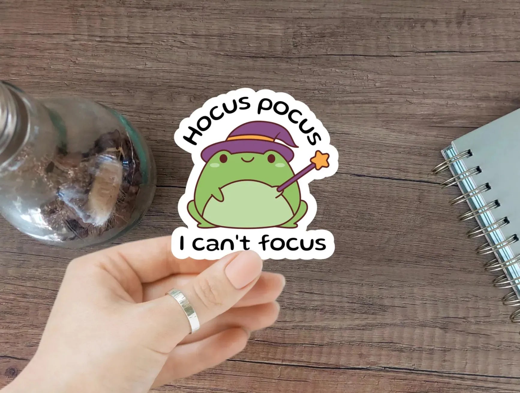 2 pack of Funny ADHD Sticker Hocus Pocus I Cant Focus