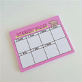 Cute Puppy Pink Weekly Plan Notepad, 50 Sheets