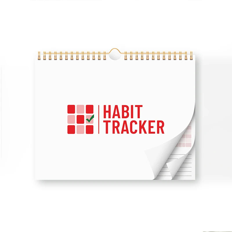 Monthly Habit Tracker Planner Spiral Bound Goal Journal Daily Weekly Checklist To Do Notes Pad for Home Office