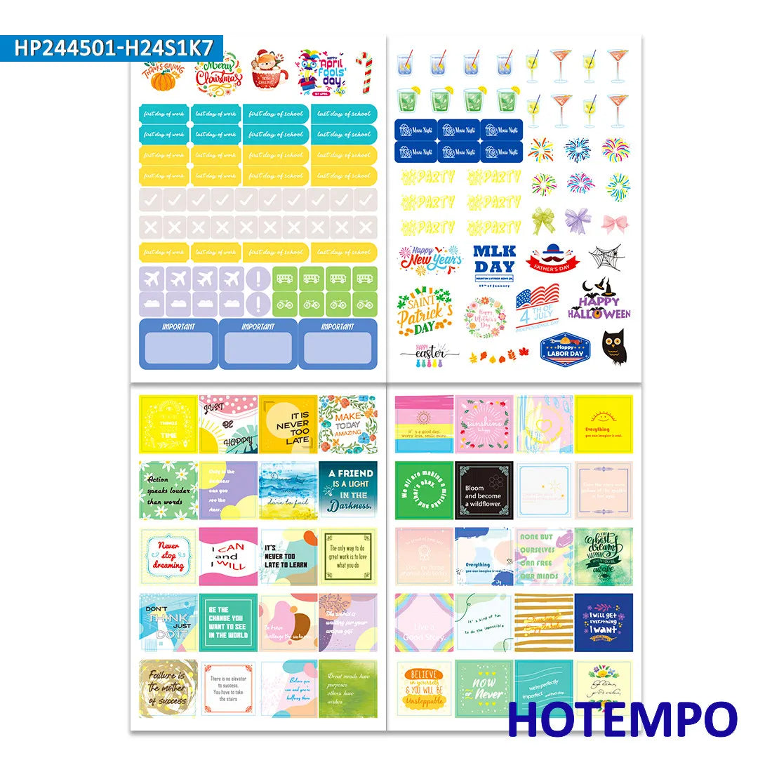 Epic 1,700 Pieces Of Motivational Time Planning Stickers