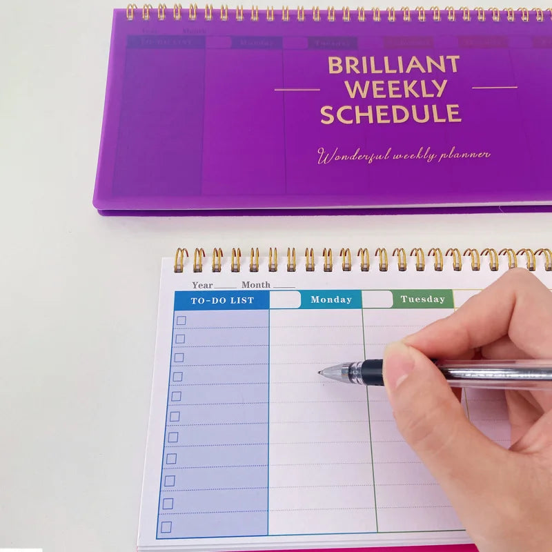 Spiral Bound Weekly Planner, A5 Daily Weekly Monthly Agenda