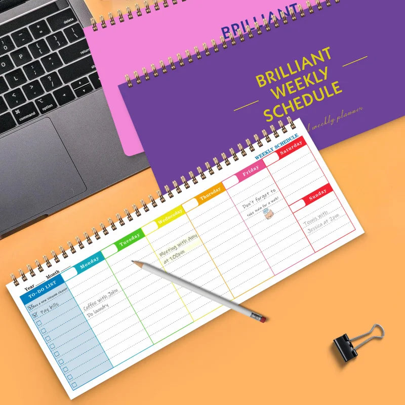 Spiral Bound Weekly Planner, A5 Daily Weekly Monthly Agenda