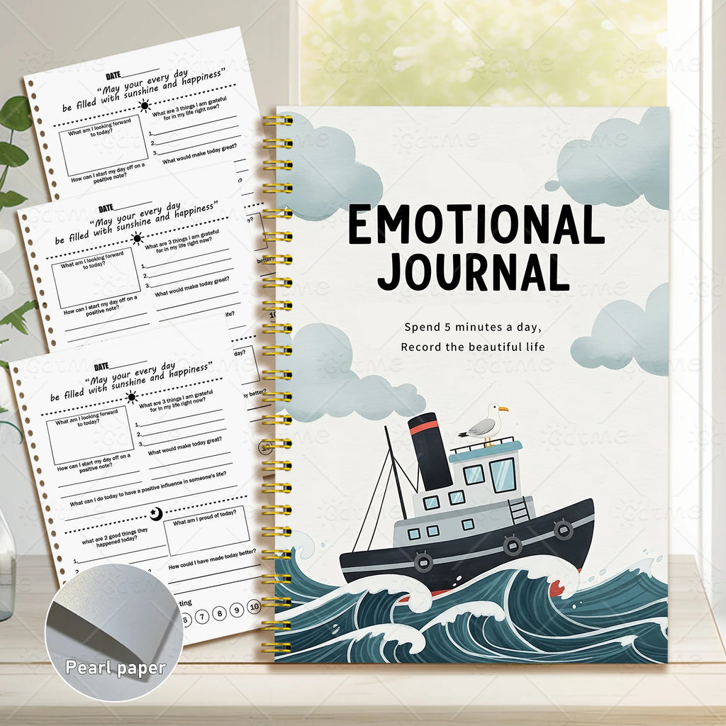 Emotions Journal - Mental Health Planner,Wellness Workbook,Therapy Worksheet,Anxiety Management,Self Care Tracker