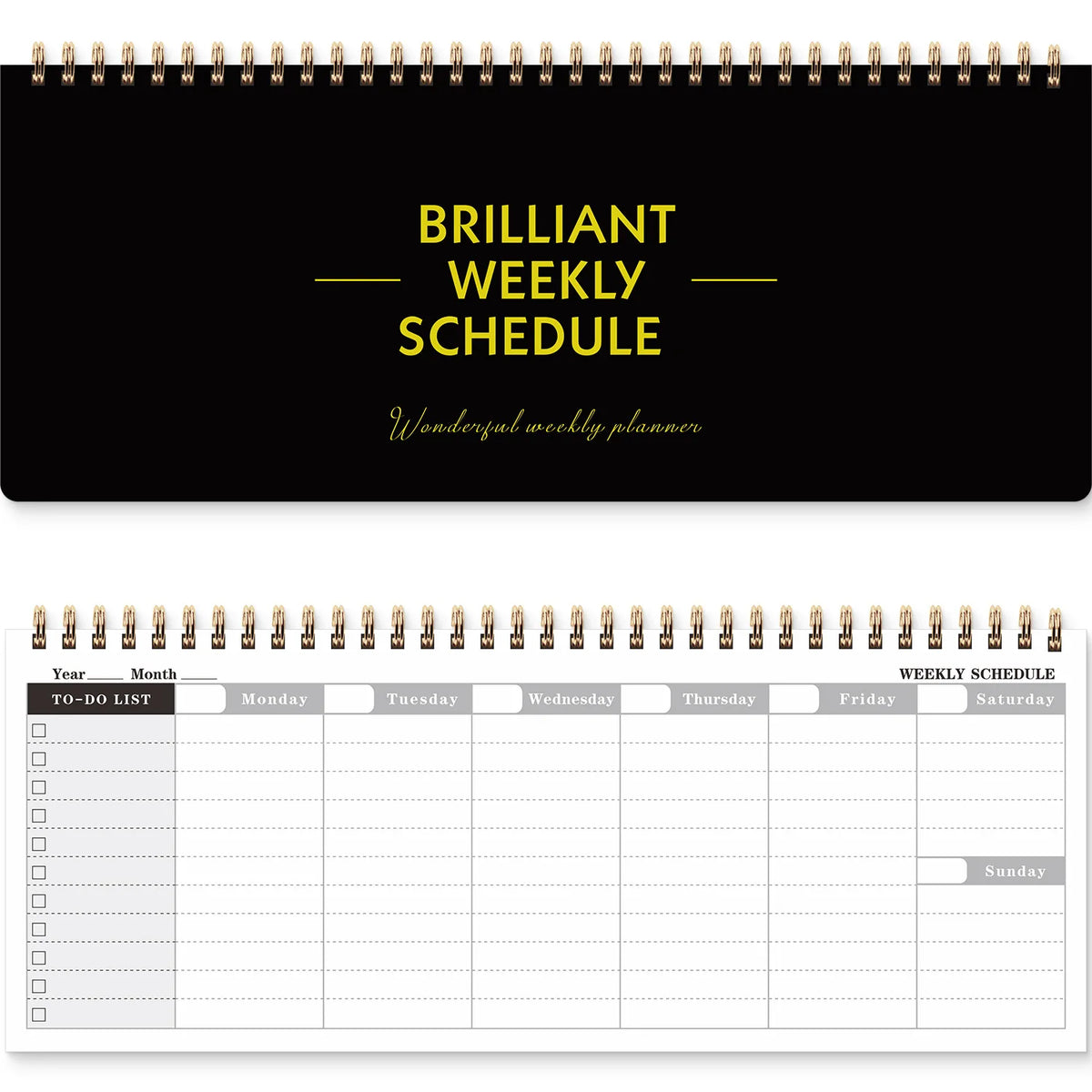 Spiral Bound Weekly Planner, A5 Daily Weekly Monthly Agenda