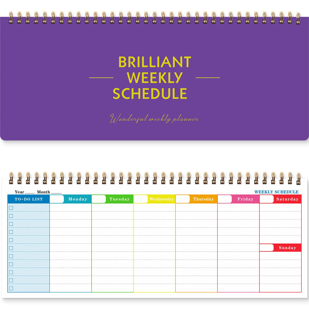 Spiral Bound Weekly Planner, A5 Daily Weekly Monthly Agenda