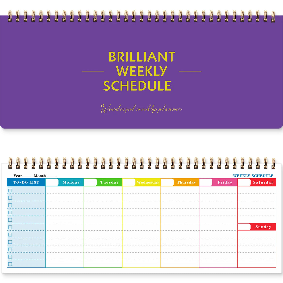 Spiral Bound Weekly Planner, A5 Daily Weekly Monthly Agenda