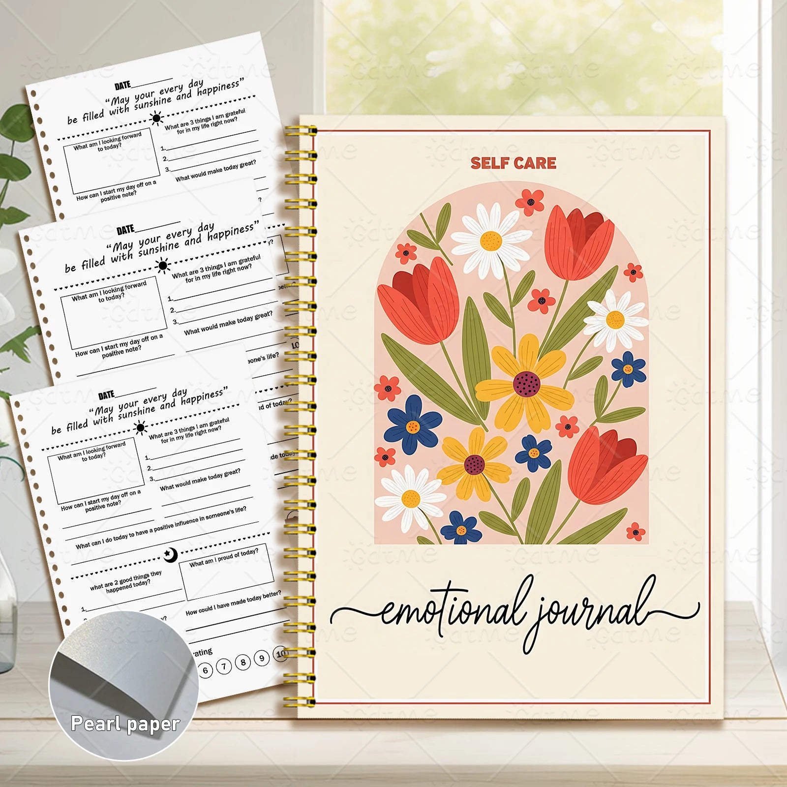 Emotions Journal - Mental Health Planner,Wellness Workbook,Therapy Worksheet,Anxiety Management,Self Care Tracker