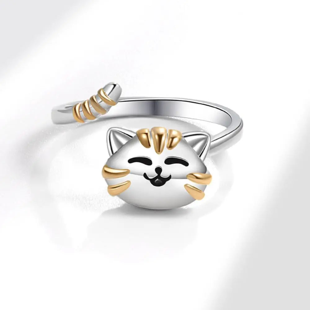 Cute Cat Adjustable Fidget Ring