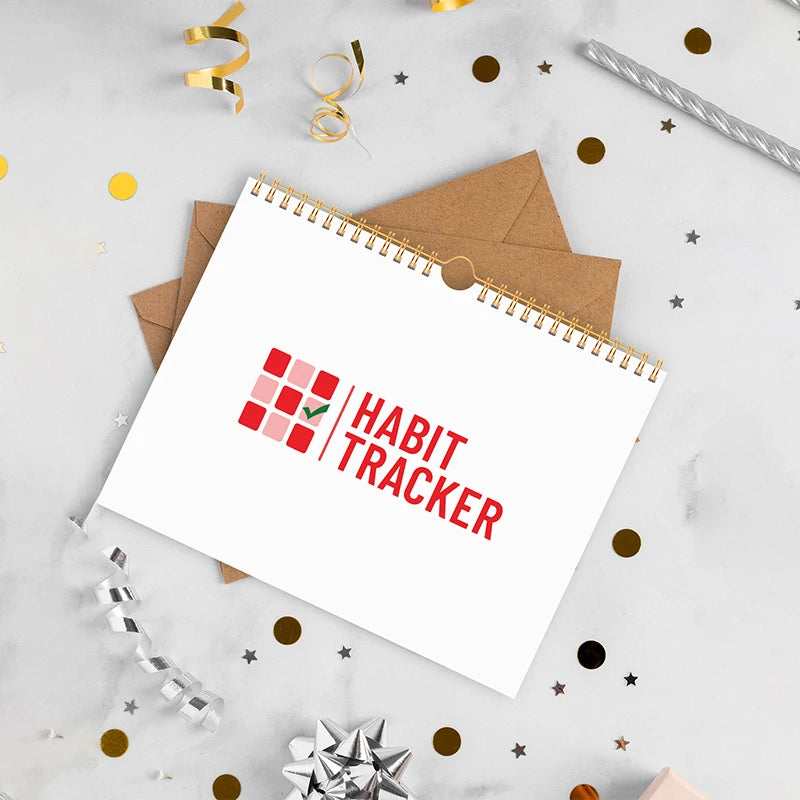 Monthly Habit Tracker Planner Spiral Bound Goal Journal Daily Weekly Checklist To Do Notes Pad for Home Office