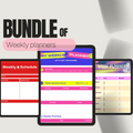 Three digital weekly planner templates 