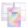 64 Page ADHD Daily Focus Planner A5 Notebook with Stickers Multi-Color Pages for Neurodivergent Adults Students