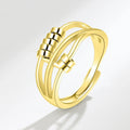 Fidget Ring Anti Stress Anxiety Silver Tone and Gold Tone Ball Rings