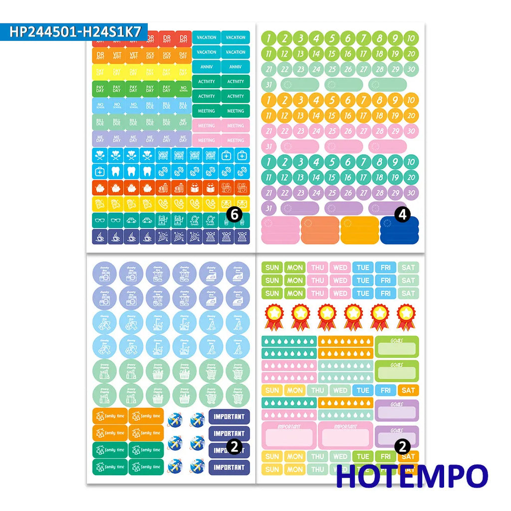 Epic 1,700 Pieces Of Motivational Time Planning Stickers
