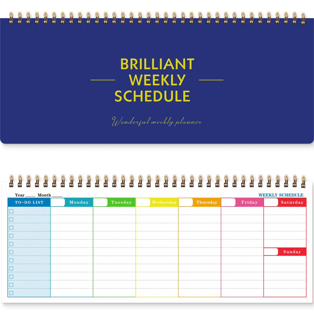 Spiral Bound Weekly Planner, A5 Daily Weekly Monthly Agenda