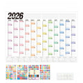 2026 Wall Calendar Planner with Habit Tracker Large Schedule Sticker Motivational Goal Setting Poster for Office Home School