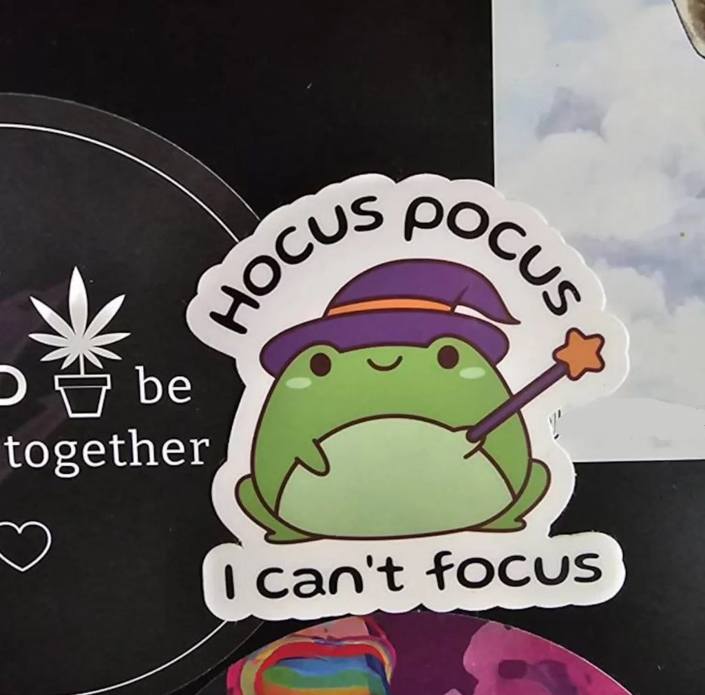 2 pack of Funny ADHD Sticker Hocus Pocus I Cant Focus