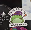 2 pack of Funny ADHD Sticker Hocus Pocus I Cant Focus