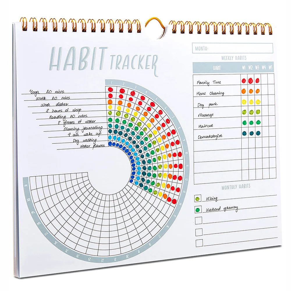 Habit Tracker Calendar For Goals And Motivation Undated