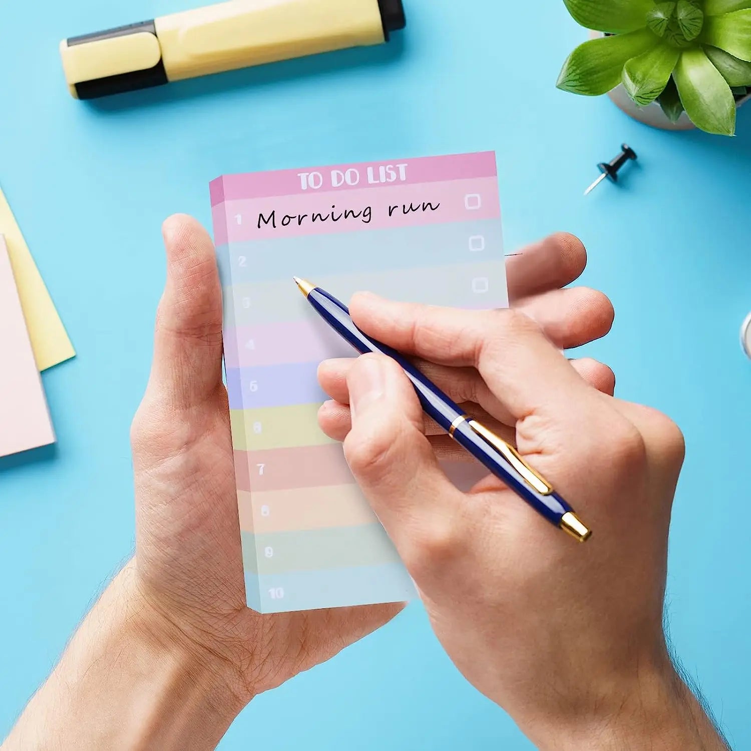 50 Sheets To Do List Sticky Notes Multicolours Lined Sticky Notes